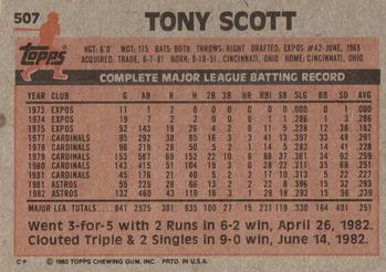 Tony Scott  baseball card collectible - Main Image 2