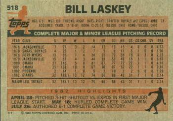 Bill Laskey  baseball card collectible - Main Image 2