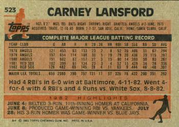 Carney Lansford  baseball card collectible - Main Image 2