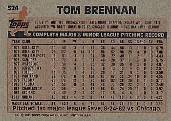 Tom Brennan  baseball card collectible - Main Image 2