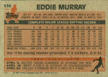 Eddie Murray  baseball card collectible - Main Image 2