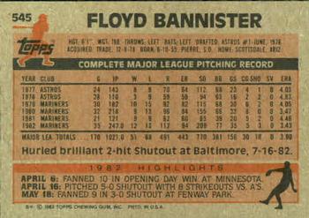 Floyd Bannister  baseball card collectible - Main Image 2