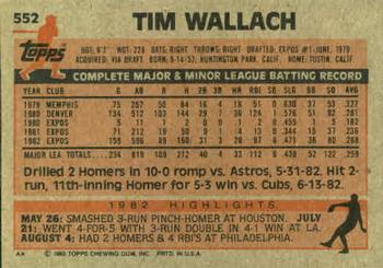 Tim Wallach  baseball card collectible - Main Image 2