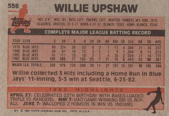 Willie Upshaw  baseball card collectible - Main Image 2