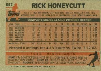 Rick Honeycutt  baseball card collectible - Main Image 2