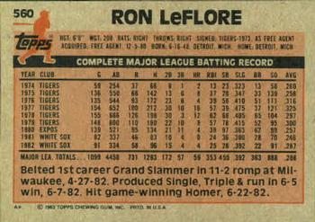 Ron LeFlore  baseball card collectible - Main Image 2