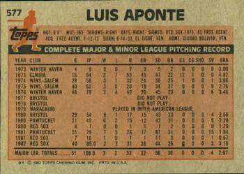 Luis Aponte  baseball card collectible - Main Image 2