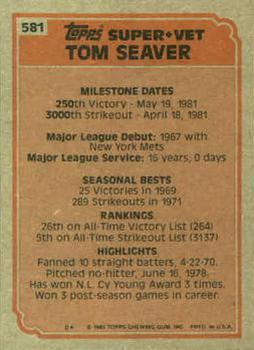 Tom Seaver  baseball card collectible - Main Image 2