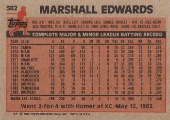 Marshall Edwards  baseball card collectible - Main Image 2