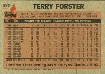 Terry Forster  baseball card collectible - Main Image 2