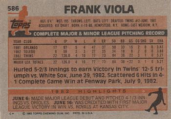 Frank Viola  baseball card collectible - Main Image 2