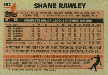 Shane Rawley  baseball card collectible - Main Image 2