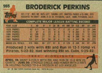Broderick Perkins  baseball card collectible - Main Image 2
