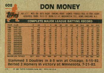 Don Money  baseball card collectible - Main Image 2