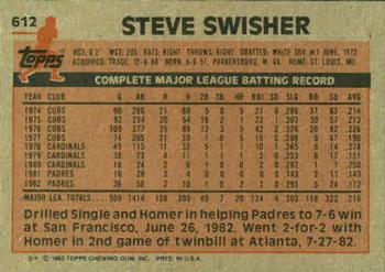Steve Swisher  baseball card collectible - Main Image 2