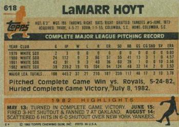 LaMarr Hoyt  baseball card collectible - Main Image 2