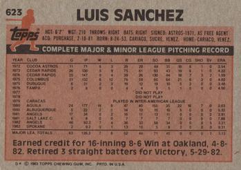 Luis Sanchez  baseball card collectible - Main Image 2