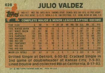 Julio Valdez  baseball card collectible - Main Image 2