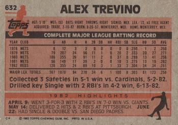 Alex Trevino  baseball card collectible - Main Image 2