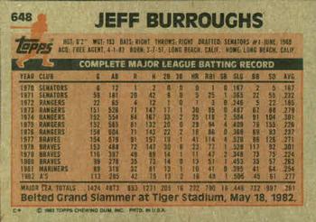Jeff Burroughs  baseball card collectible - Main Image 2