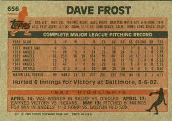 Dave Frost  baseball card collectible - Main Image 2