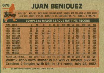 Juan Beniquez  baseball card collectible - Main Image 2