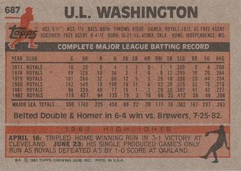 U.L. Washington  baseball card collectible - Main Image 2