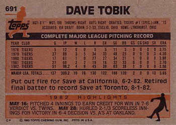 Dave Tobik  baseball card collectible - Main Image 2