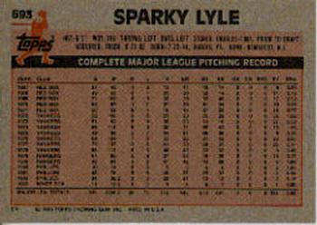 Sparky Lyle  baseball card collectible - Main Image 2