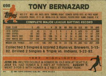 Tony Bernazard  baseball card collectible - Main Image 2