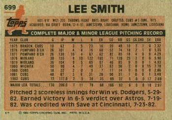 Lee Smith  baseball card collectible - Main Image 2