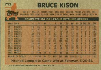 Bruce Kison  baseball card collectible - Main Image 2