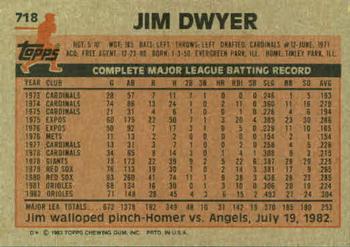 Jim Dwyer  baseball card collectible - Main Image 2