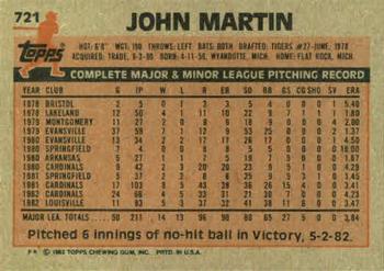 John Martin  baseball card collectible - Main Image 2