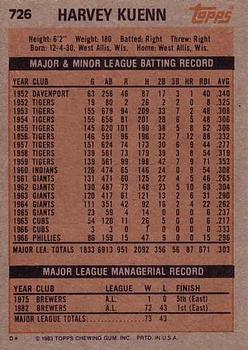 Harvey Kuenn  baseball card collectible - Main Image 2