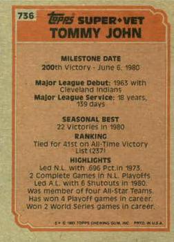 Tommy John  baseball card collectible - Main Image 2
