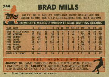 Brad Mills  baseball card collectible - Main Image 2