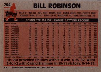 Bill Robinson  baseball card collectible - Main Image 2