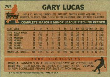Gary Lucas  baseball card collectible - Main Image 2
