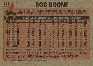 Bob Boone  baseball card collectible - Main Image 2