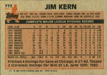 Jim Kern  baseball card collectible - Main Image 2