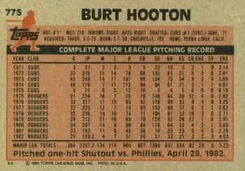 Burt Hooton  baseball card collectible - Main Image 2