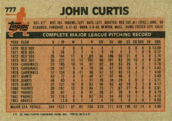 John Curtis  baseball card collectible - Main Image 2