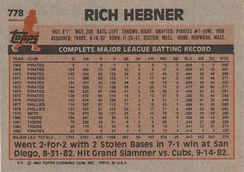 Rich Hebner  baseball card collectible - Main Image 2