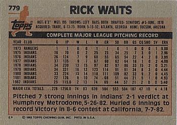 Rick Waits  baseball card collectible - Main Image 2