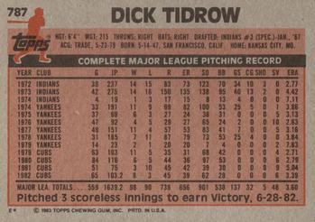 Dick Tidrow  baseball card collectible - Main Image 2