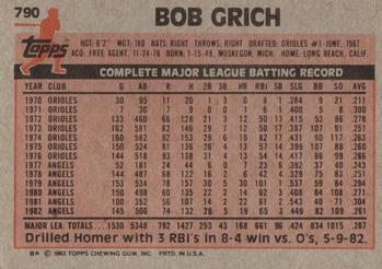 Bob Grich  baseball card collectible - Main Image 2