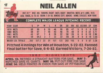 Neil Allen  baseball card collectible - Main Image 2