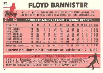Floyd Bannister  baseball card collectible - Main Image 2