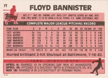 Floyd Bannister  baseball card collectible - Main Image 2